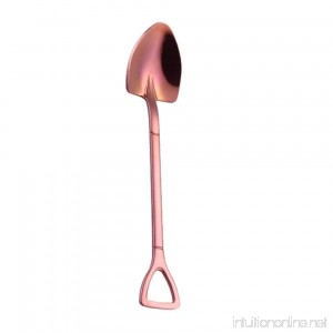 YJYdada Colorful Spoon Handle Spoons Flatware Ice Cream Drinking Tools Kitchen Gadget (Rose Gold) - B07FD726PT